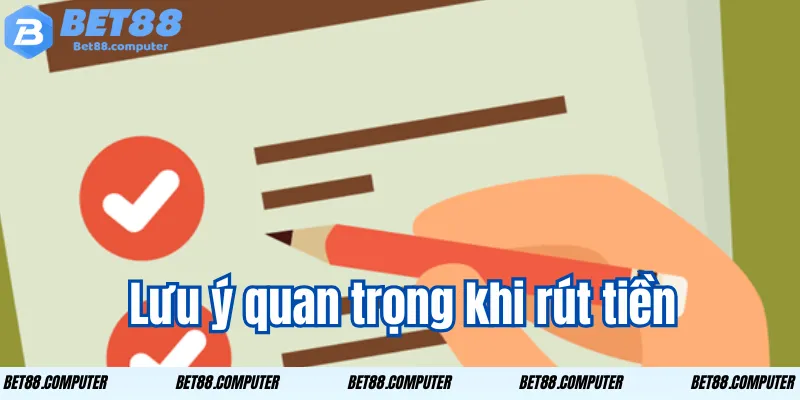 Rút tiền Bet88 – Nhanh Chóng Dễ Dàng Và Hướng Dẫn Chi Tiết 3 Lưu ý quan trọng khi rút tiền